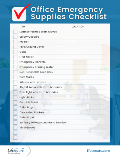 Office Emergency Kit Checklist - LifeSecure